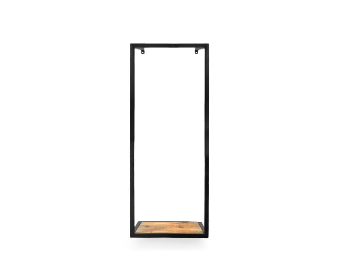 Iron Wall Rack with Mango Wooden Shelf