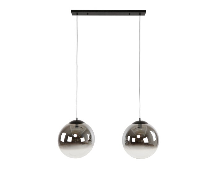 Hanglamp bubble shaded XL 2 lampen - zwart