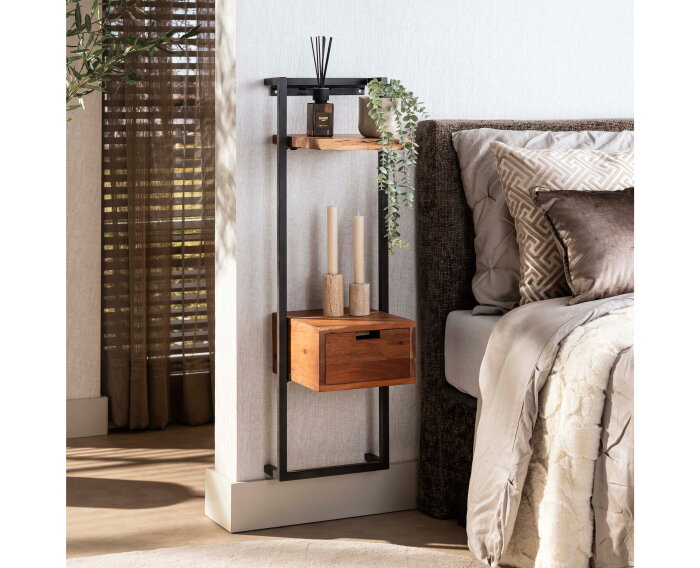 Nachtkastje air solid acacia Small - naturel