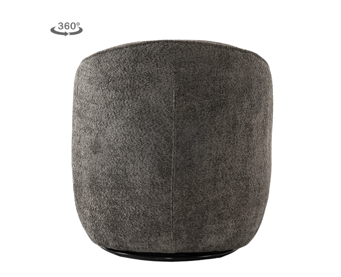 Belvi Fauteuil - fabric AJ3019-20 Dark grey (draaibaar)