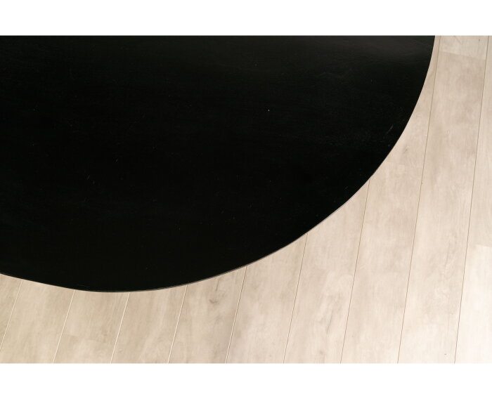 Eettafel Florence Rond mangohout 130x130 cm - Zwart | Glad