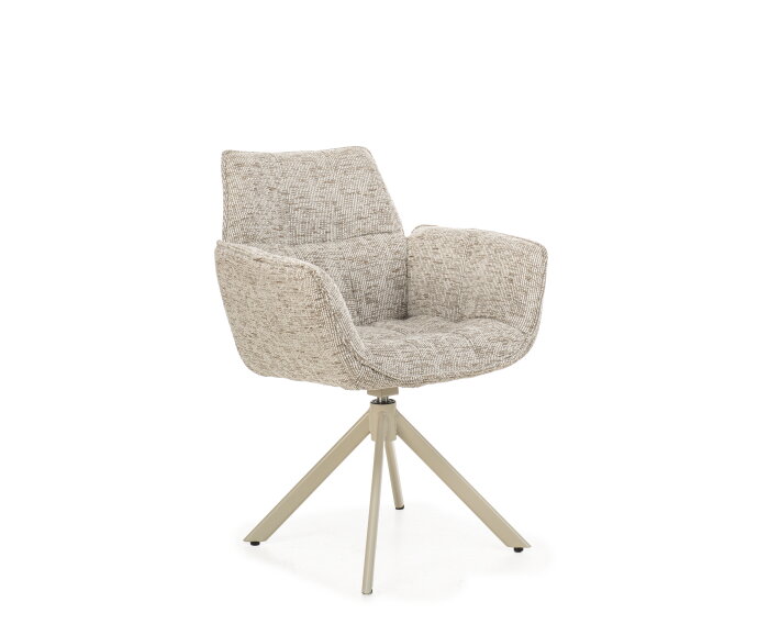 Eetkamerstoel Monaco draaibaar Venus beige - Be fine light grey 120