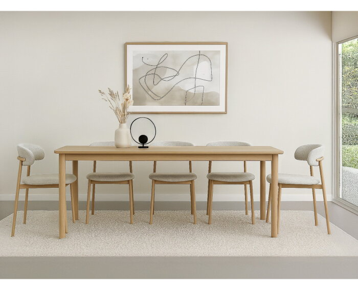 Eetkamerstoel Micah Hush oak - naturel - Japandi