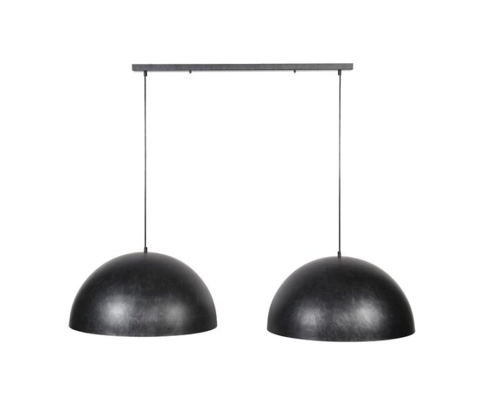 Hanglamp 2x Ø60 Dome - Charcoal
