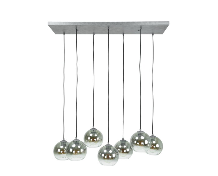 Hanglamp Bubble Shaded - smoke glas | 7 Lampen