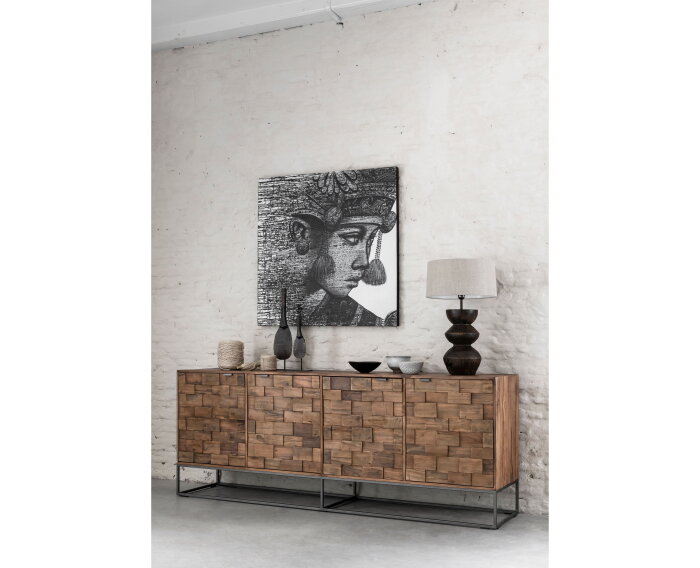 Wall Art Balinese girl Komang,100x100 cm, Painting on canvas