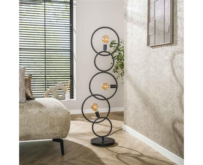 Vloerlamp 3L loop - Artic zwart