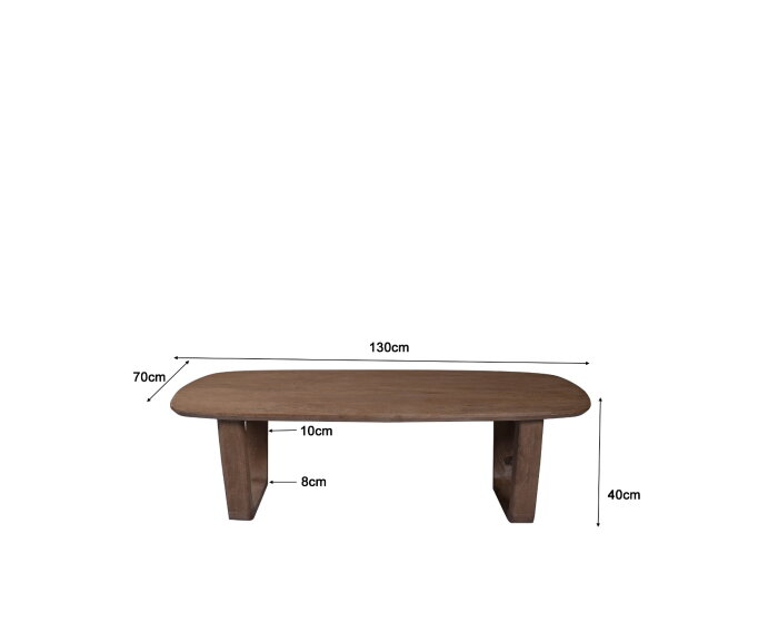 Salontafel Cortez mangohout 130x70 cm