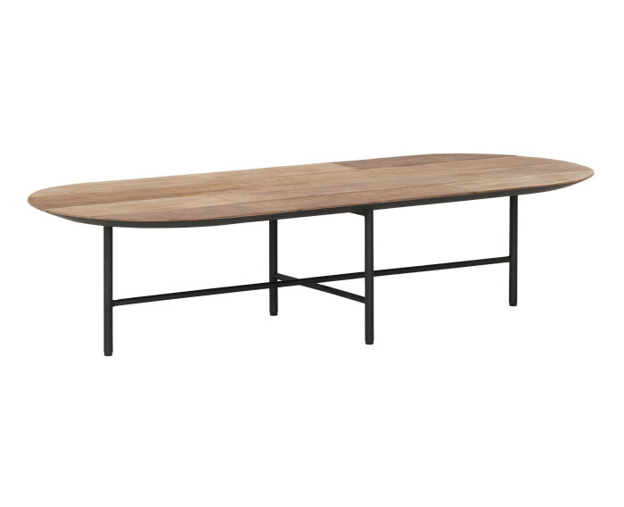 DTP Home Soho salontafel teakhout ovaal - 35x150x60 cm - Naturel