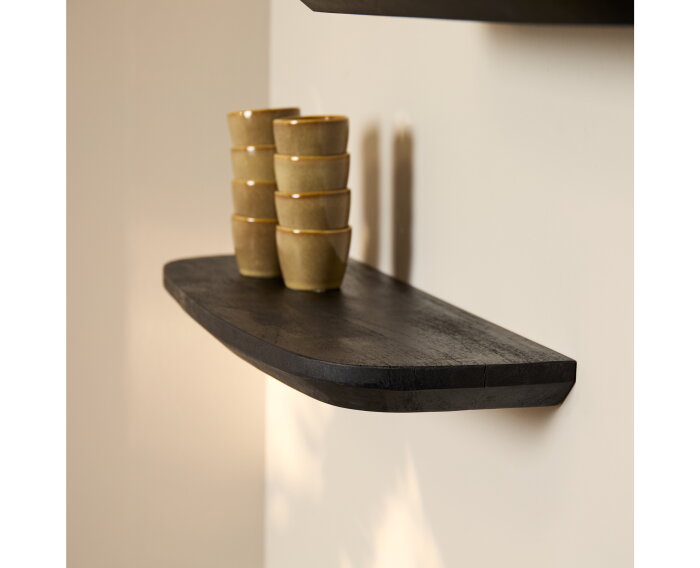 Wandplank Gusta Black | 60 cm | Set van 3