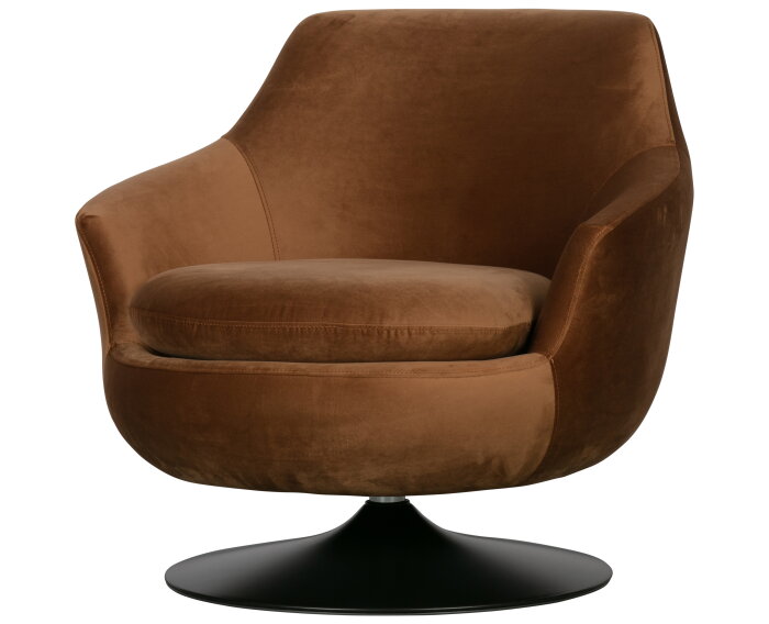 Jada Draaifauteuil Fluweel Bruin - WOOOD Exclusive