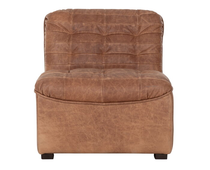 MUST Living fauteuil Liberty - Buffalo leder cognac - 75x67x85 cm