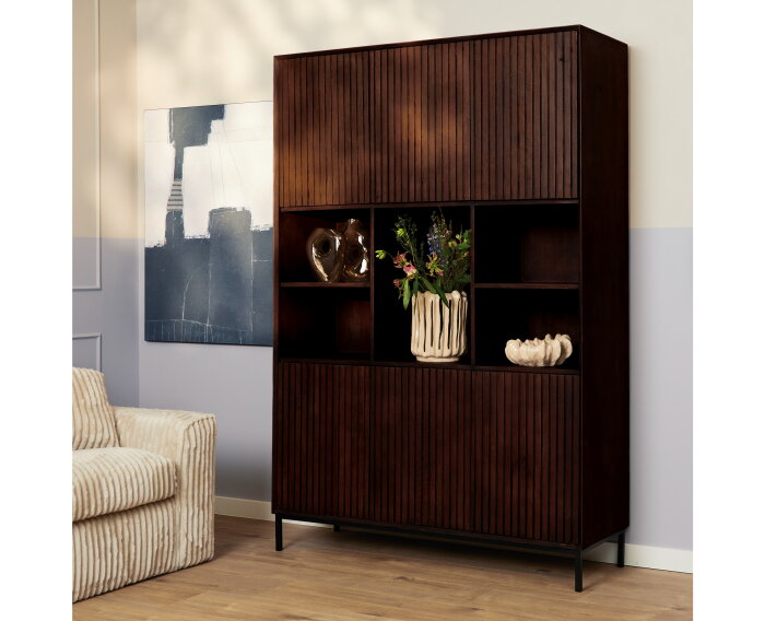 Vakkenkast Madison XL  Bruin Mangohout 135 cm