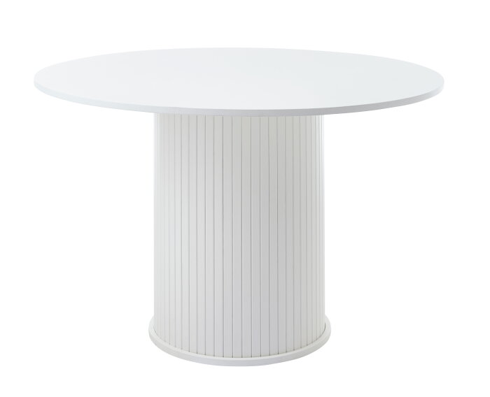 Eettafel Nola rond eiken 120 cm - wit