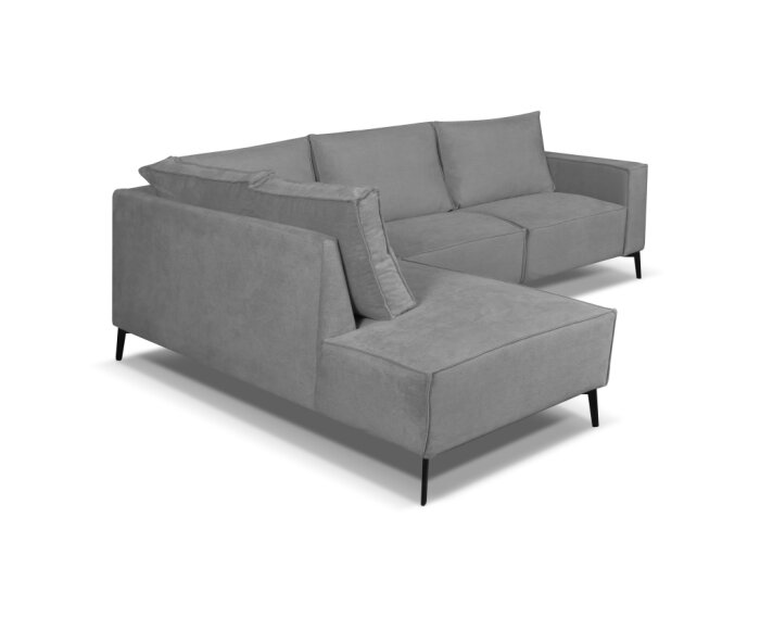 Hoekbank Valenzo Grijs - Memphis 6 &ndash; Ottomane links &ndash; 265x210 cm