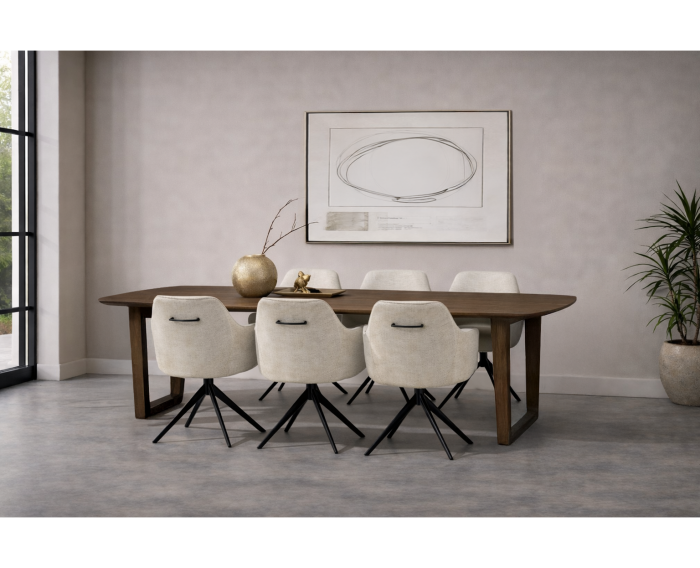 Eettafel Cortez mangohout 270x100 cm - walnoot