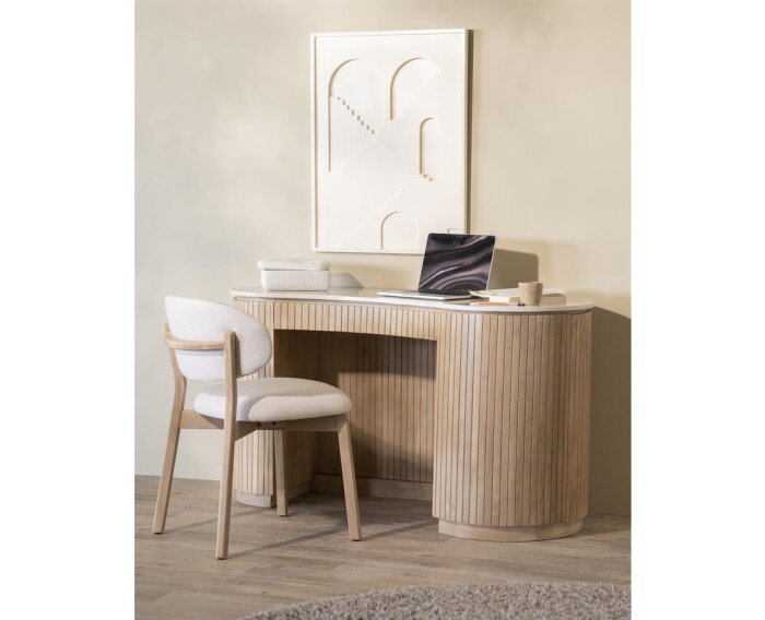 Bureau Kira 129x60cm - wit | Eleonora