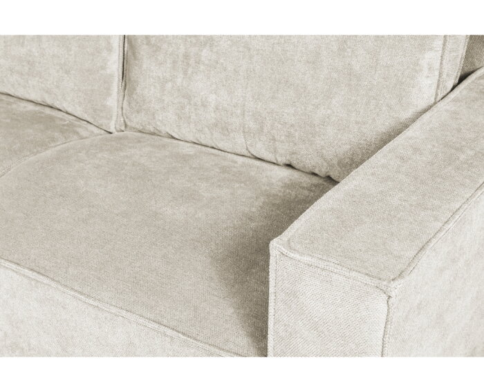 Hoekbank Valenzo Licht Beige - Memphis 4 &ndash; Ottomane links &ndash; 265x210 cm