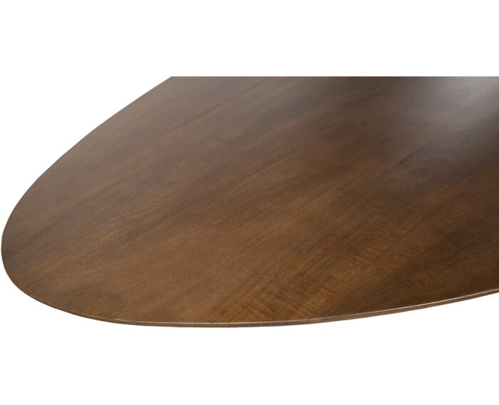 Eetkamertafel 190, ovaal, poot Beige, Mango Brown Walnut - Scorpio Table Collection