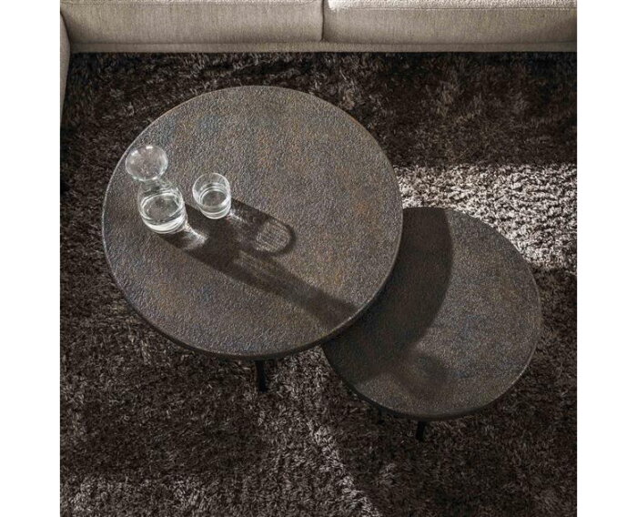 Salontafel set/2 bulky ferro - Ferro metallic