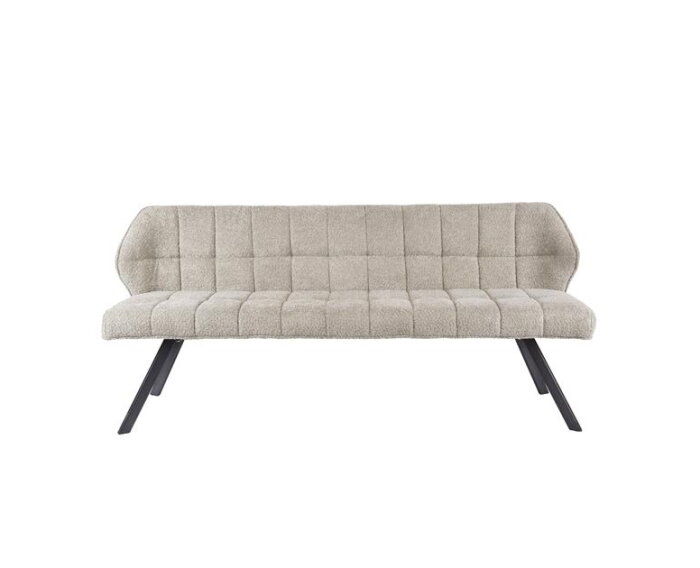 Eetkamerbank raster - Boucle zandkleur