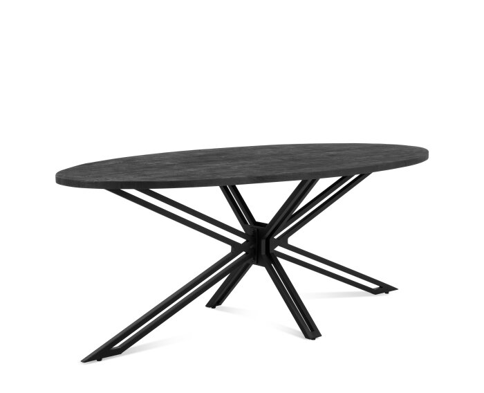 Yana Zwarte Ovale Eettafel