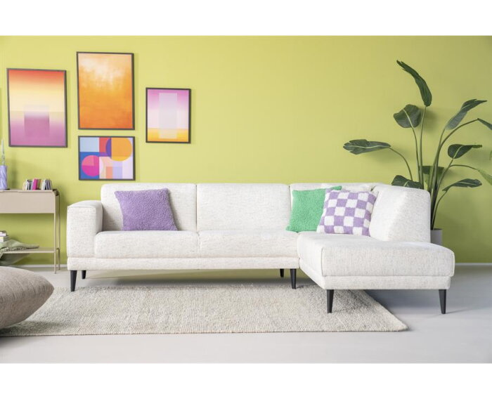 SEVN Dani&euml;lle hoekbank Phat Cream - 277x200 cm - Zelf samen te stellen