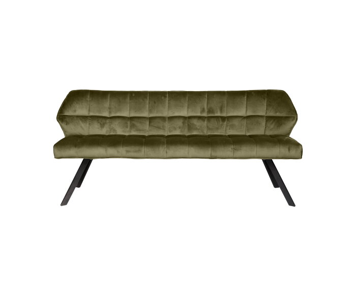 Eetkamerbank raster velvet - Groen - 180x58x81 cm