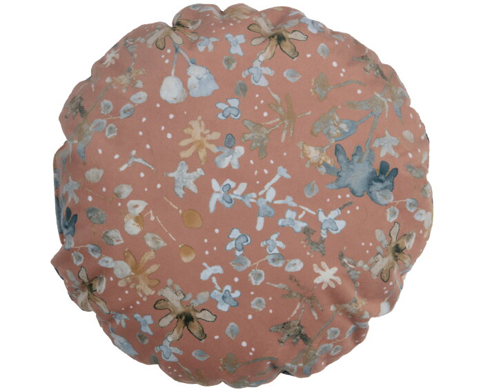 Bouquet Kussen Printed Velvet Milk Ø45cm - BePureHome