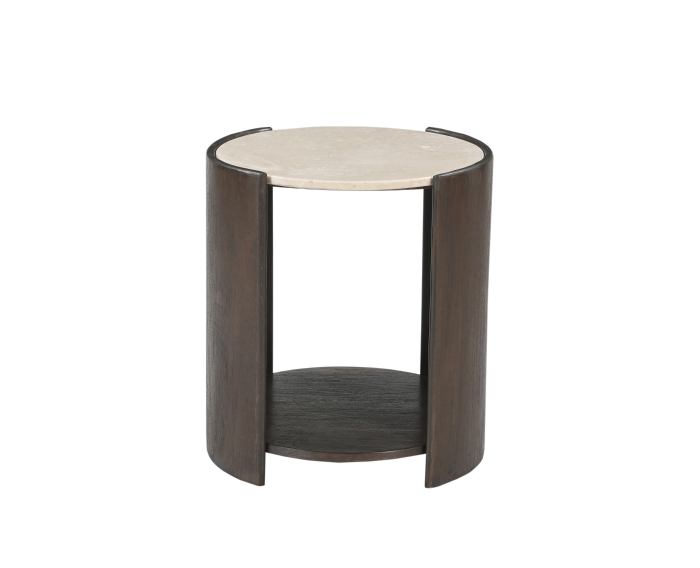 Bijzettafel Rune Botticino marmer 45 cm