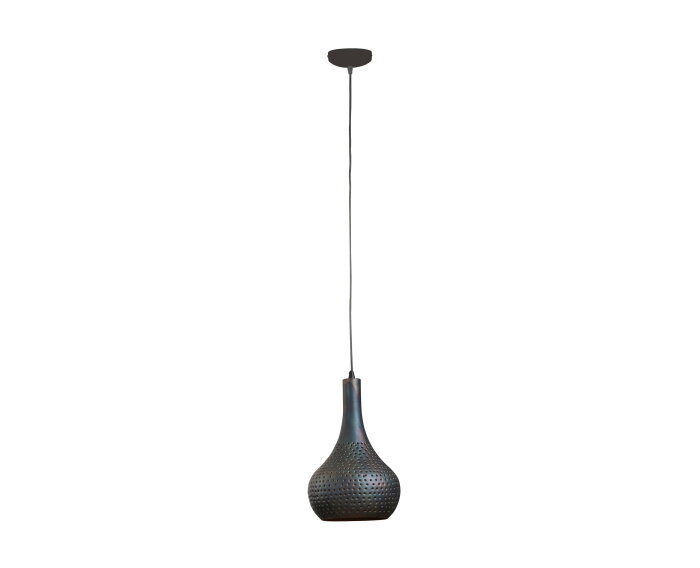 Hanglamp Industry concrete kegel - Zwart bruin