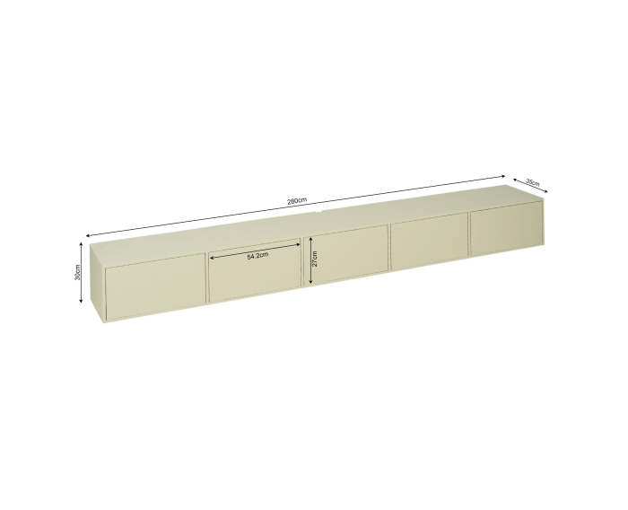Zwevend tv meubel Vision Sand | 280 cm