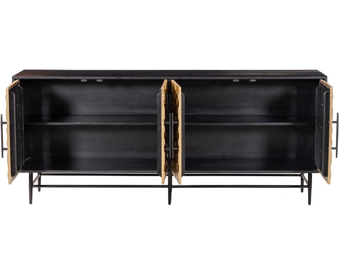 Dressoir Fancy 180 cm met 4 deuren - Goud