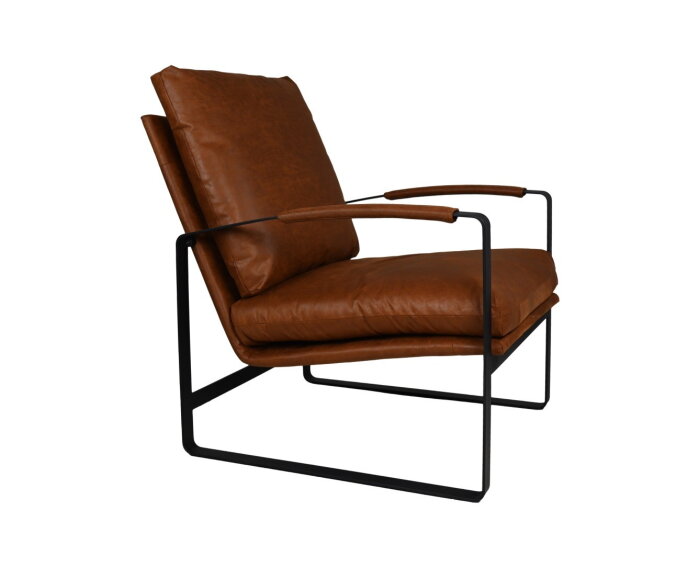 Fauteuil Miami leer - Cognac