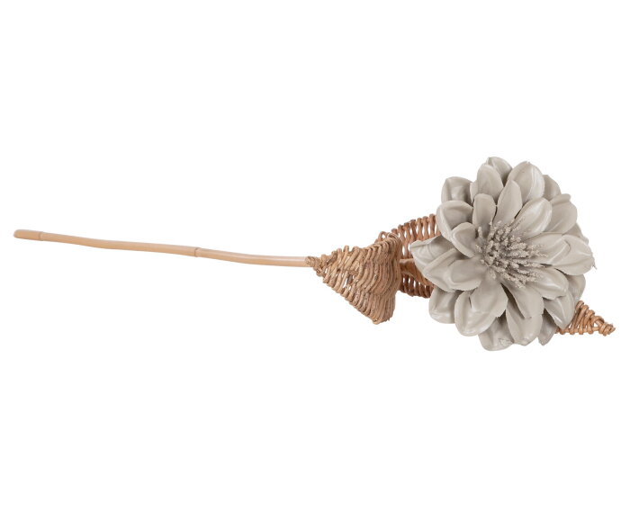 Rattan flower Light Grey - ORDER by 4 pcs,65x&Oslash;15 cm