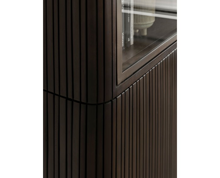 DTP home Vitrinekast Maroon 2&times;3 deuren 210&times;130&times;40 cm &ndash; mahoniehout - Bruin