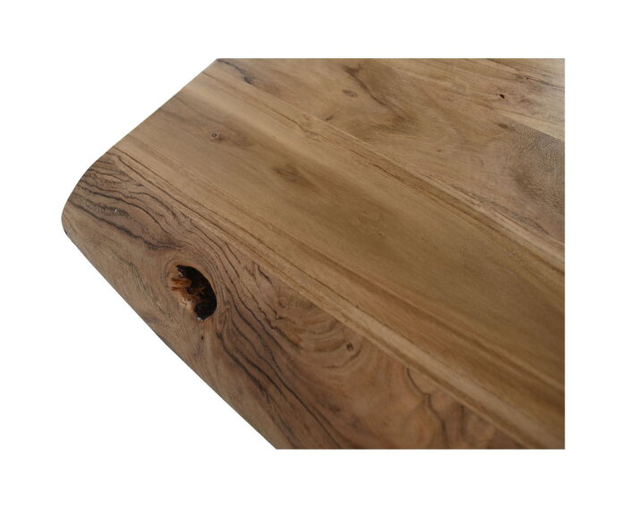 Rechthoekige tafel Soho luxe - 240x100x76 - Naturel/zwart - Acacia/metaal