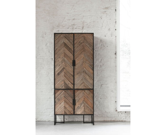 Cupboard Criss Cross, 4 doors,185x80x40 cm, mixed wood