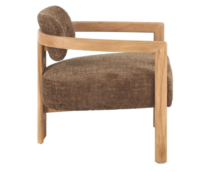 MUST Living fauteuil Kelly - Luxor Hazelnut - Naturel - 75x73x73 cm