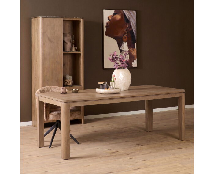 Eettafel Dallas Naturel Mangohout 200 cm
