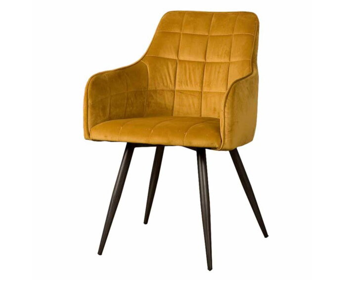 Silva Armstoel - fabric Bluvel 68 yellow