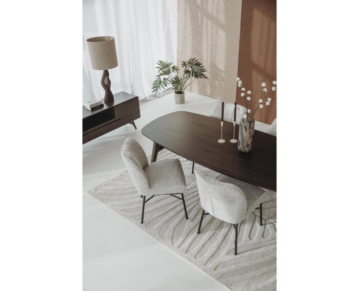 Aura Eetkamertafel espresso 220 cm