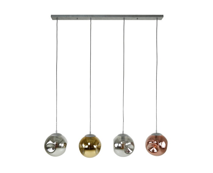 Hanglamp Stellar 4 lampen - Oud zilver