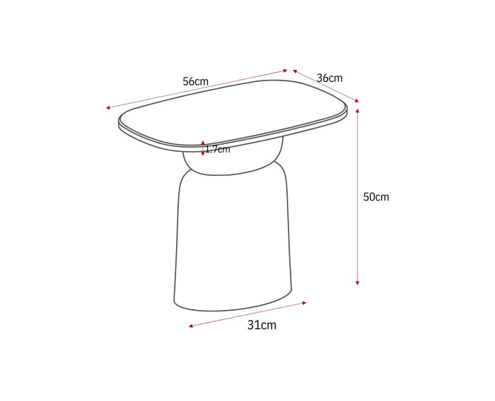 Bijzettafel Silva | 56 cm