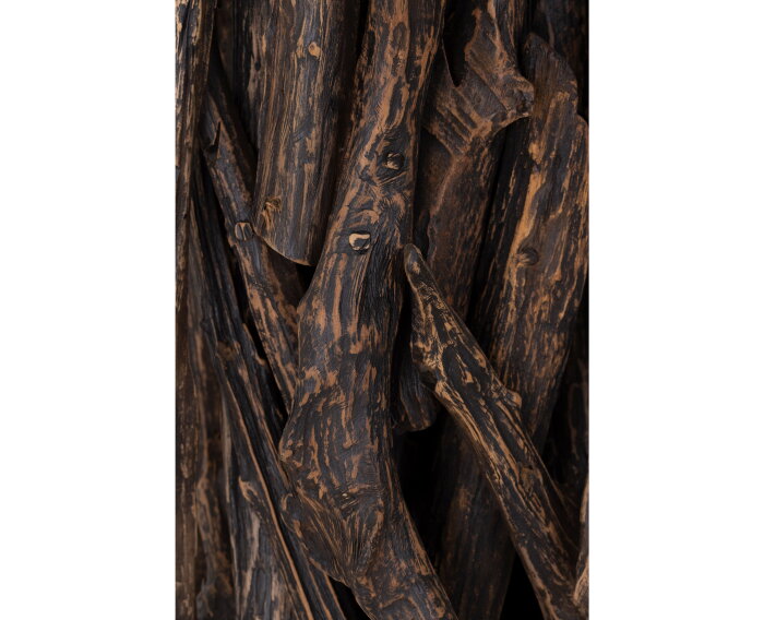 MUST living vloerlamp Spot black teakhout 30x30x150 cm