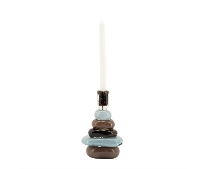 Candle holder Toras 2 small - veelkleurig | BY-BOO