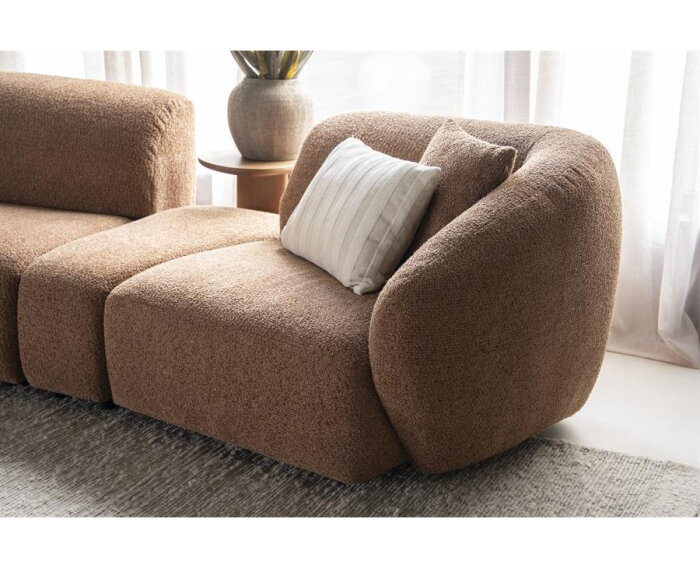 SEVN Marit modulaire hoekbank Yarra Nougat - 411x130 cm - Zelf samen te stellen