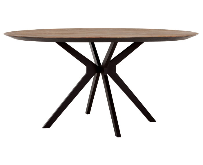 Eettafel Metropole rond teakhout &Oslash;160 cm