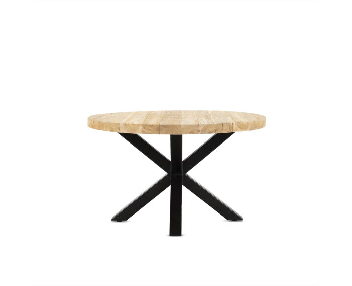 Salontafel Mika Rond geborsteld teak 80 cm