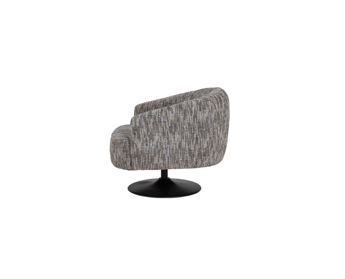 Barga Fauteuil - fabric TED 8 white-grey (draaibaar)